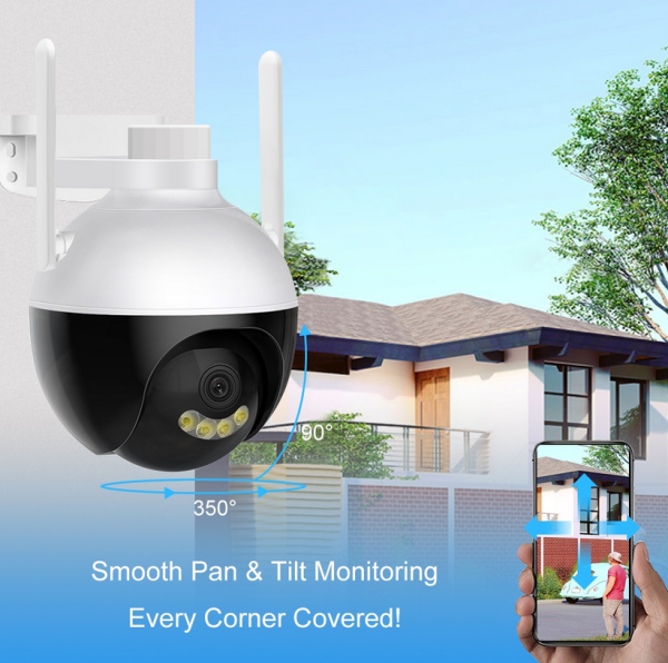 Уличная камера видео наблюдения Wi FI IP Smart Camera XYZ-Q18, 4 MP, 4 х-ZOOM (датчик движения, режимы день/ночь, удаленное управление)